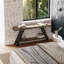 Console en bois massif de 60 po, conception de ferme moderne étroite avec pieds en angle pour couloir - couleur noire-1405484730-1376479682