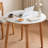 White&Burlywood Rectangular Solid Wood Dining table