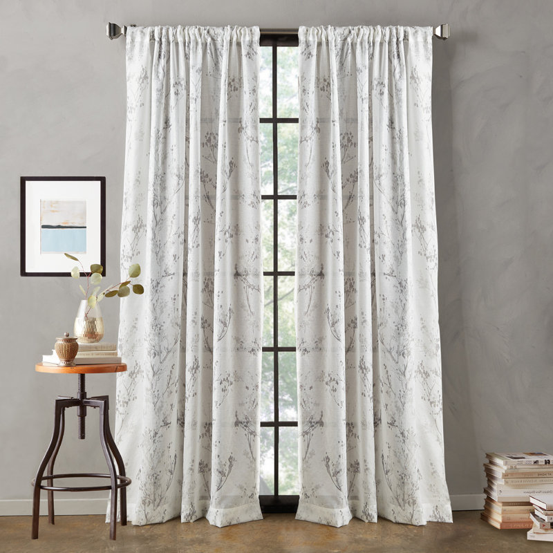 Sheer Curtain Pair, 50" W x 96" L