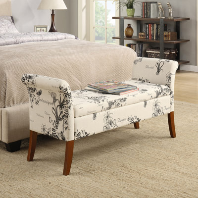 Emma-Jade Upholstery Storage Bench with Solid Wood Legs