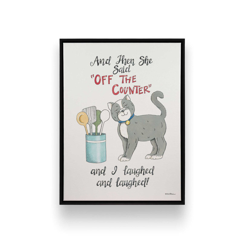 «Off the Counter» par Deb Strain, reproduction d'art, L 12 po x H 16 po, Noir, Toile avec cadre