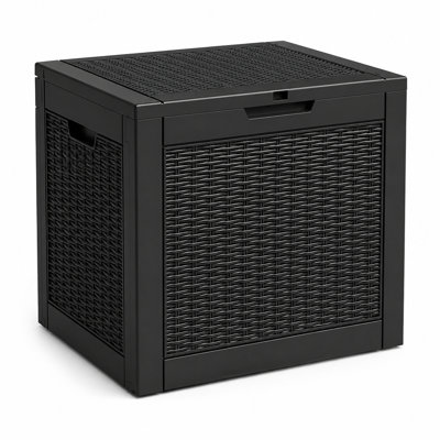 22 in. D x 17 in. W Water Resistant Lockable Deck Box with Seat