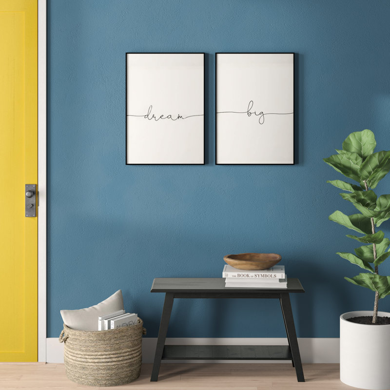 Dream Big - 2 Piece Print, Matt Black Frame, 31 cm H x 22 cm W