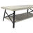 Laguna Solid Pine Coffee Table with Open Storage Shelf and Dark Metal X-Frame-146541651