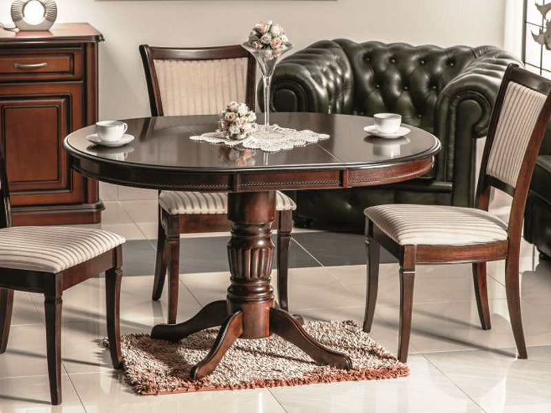 Clarissa Walnut Round Dining Table