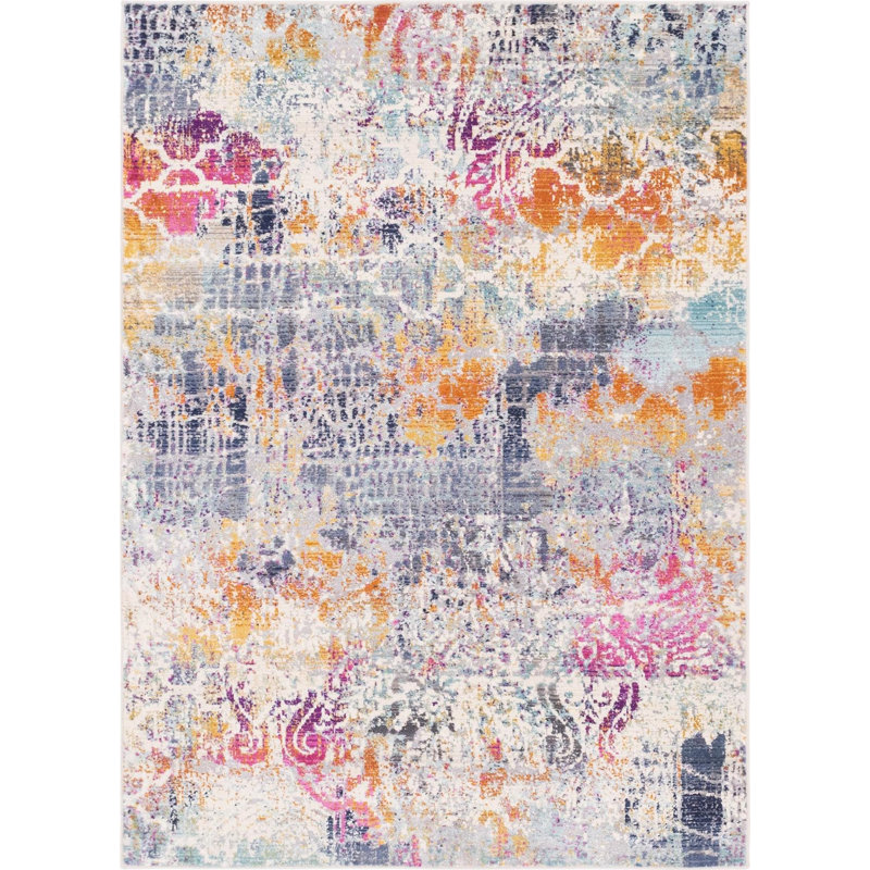 Abstract Indoor Rug, Rectangle 4'1" x 5'11"