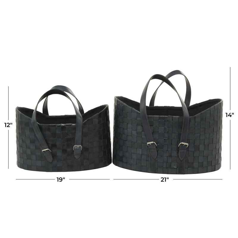Birch Lane™ Decorative Basket, Dark Blue
