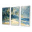 Ensemble de décorations murales bleu vert et palmiers Coastal Breeze III - Palmiers et palmiers-972604894-972604866