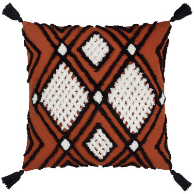 Aquene Tufted Geometric Square Cushion Cover