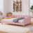 Full Size Upholstered Daybed With 4 Support Legs-1323176241