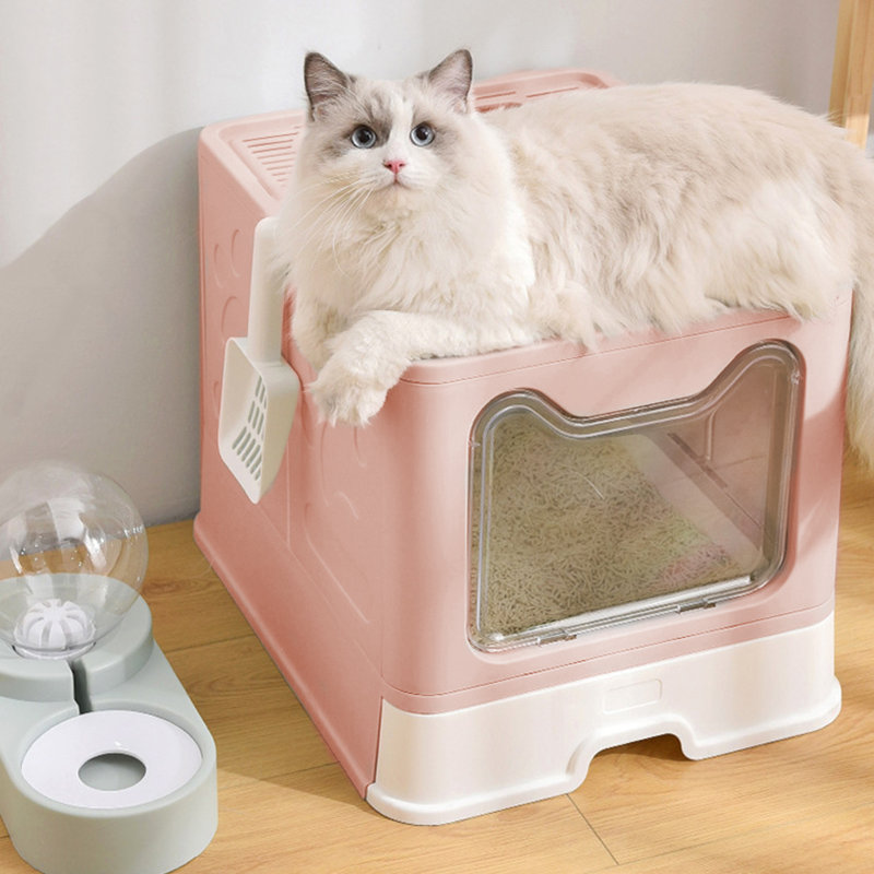 Plastic Litter Box, Pink