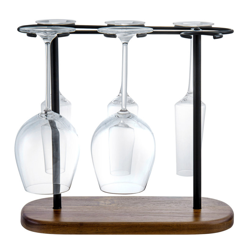 6-Slot Tabletop Metal Wine Glass Holder