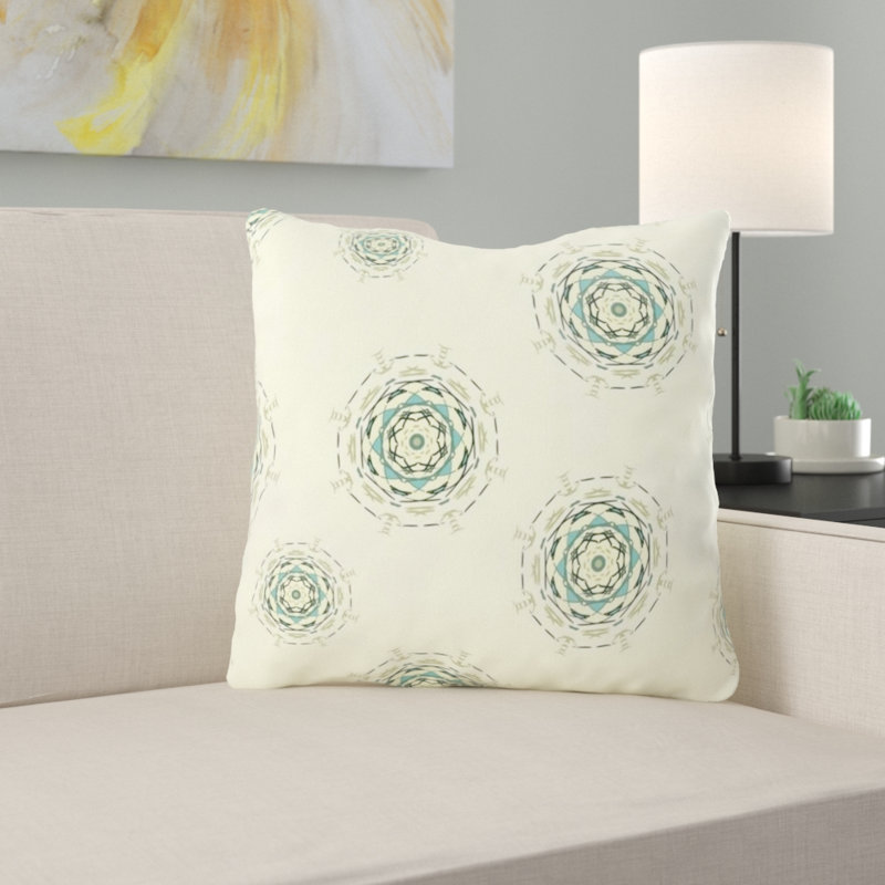 Coussin décoratif circulaire Dinkins, Beige, Intérieur