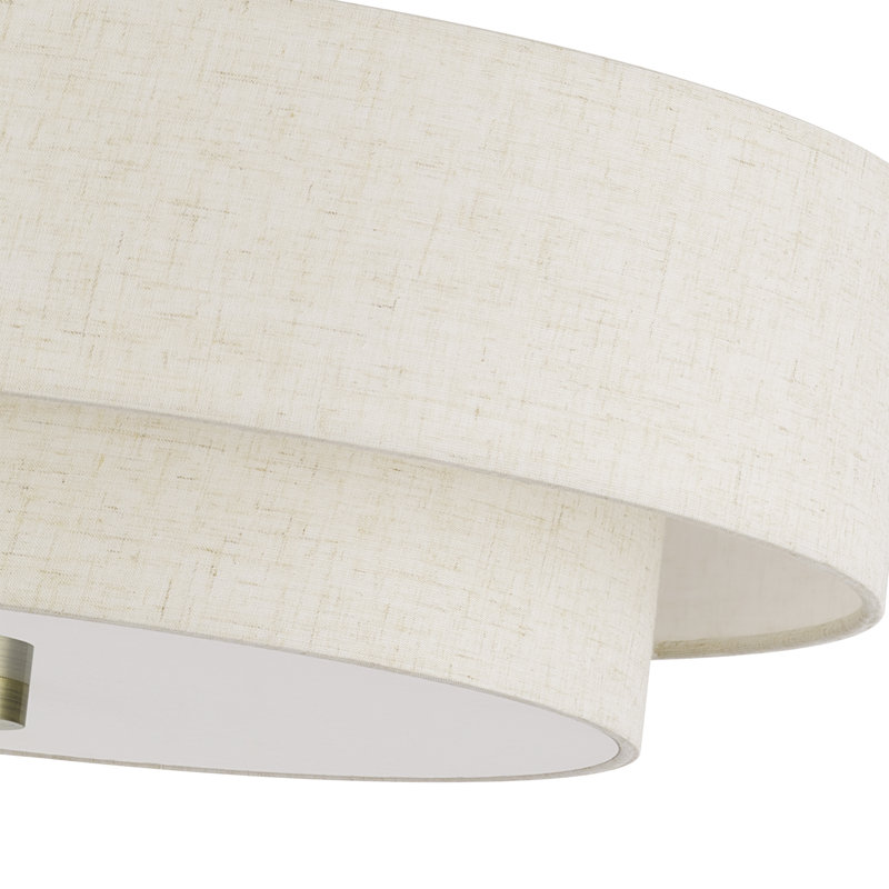 Grande semi-encastrée 4 lumières Acree, Quatre lumières, H 9 po x l 18 po x P 18 po