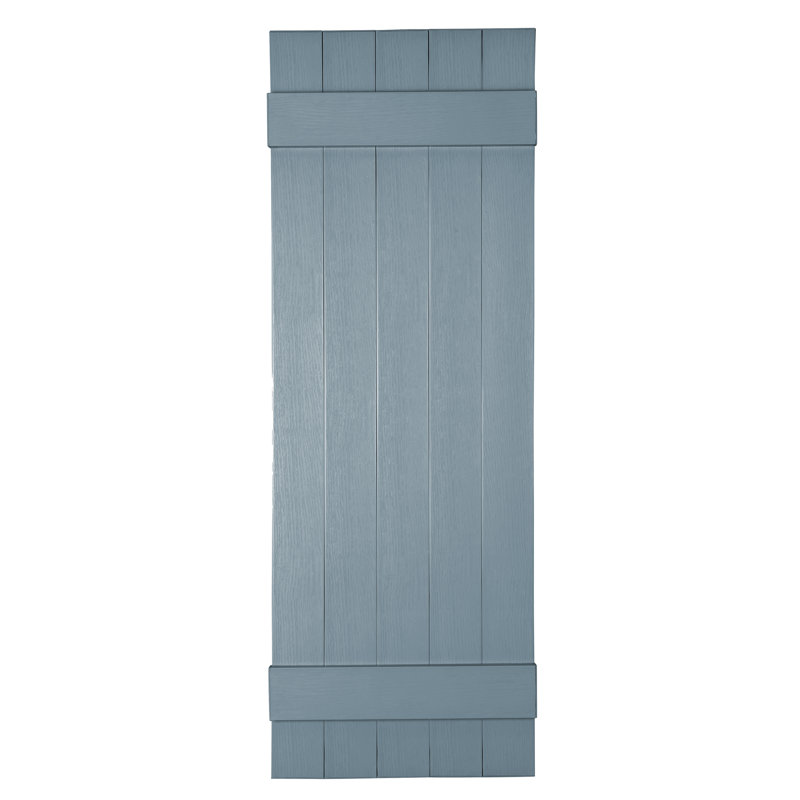 Persiennes personnalisées à 5 planches fermées, Bleu colonial, 47"