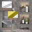 Niche de douche encastrée 16 po x 34 po avec éclairage DEL - Organisateur en ABS imperméable à trois tablettes pour l'installation de carreaux de salle de bain