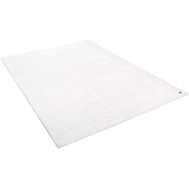 Shine Solid Colour Hand Woven Hand Loomed White Area Rug, Rectangle 190 x 290cm