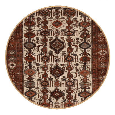 Tapis brun turc lavable à la machine