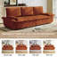 Divan-lit gigogne convertible 3-en-1 94,5 po très grand lit, causeuse multifonctionnelle en velours côtelé orange-130602811-132420581-132420583
