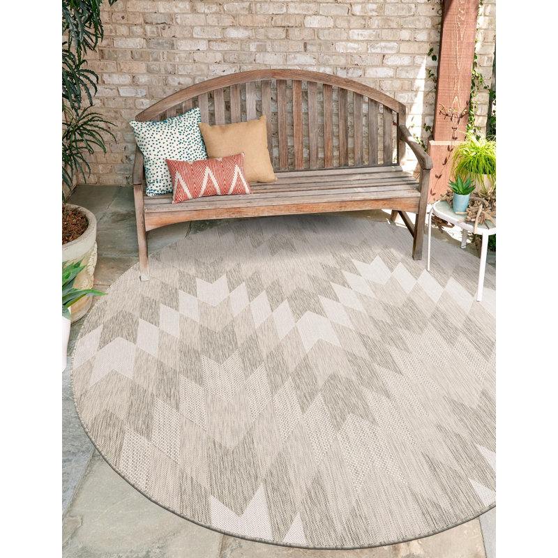 Blox Hower Indoor/Outdoor Area Rug, Round 3'1"