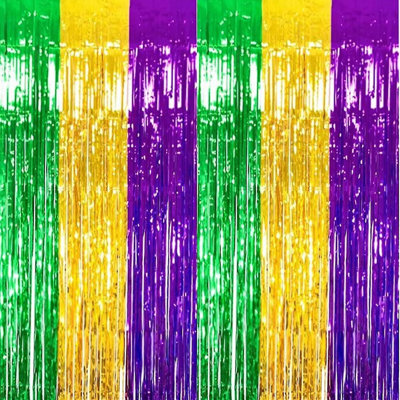 PMU Jayvien Metallic Curtains Party Accessories Decoration 1Pkg Pkg1