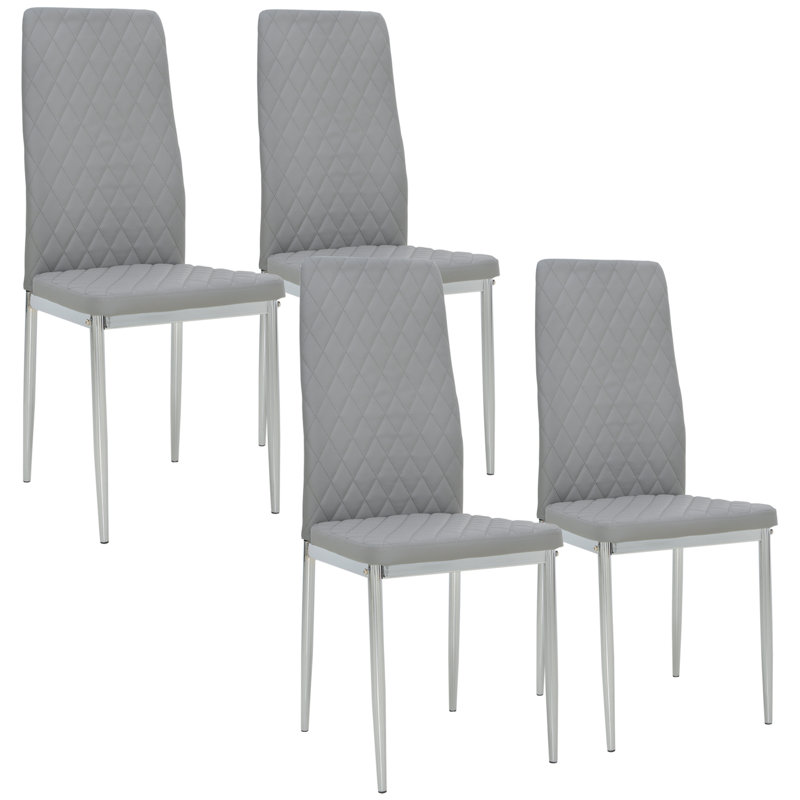 Chaise d'appoint rembourrée en similicuir