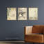 Addelynne Kacho-e Bird Flower Cuckoo Geese Paintings Art 3 Piece Wall Art-1706490743