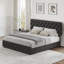 Structure de lit plateforme avec tête de lit réglable et 4 tiroirs, structure de lit rembourrée moderne avec pied de lit, support de lattes en bois, aucun sommier nécessaire, rangement spacieux et conception durable-566069933-566069906
