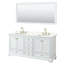 Ensemble de meuble-lavabo double autoportant 72 po avec plateau en quartz Deborah-98181114-98181110-98181109