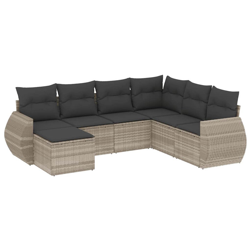  Garden Sofa Set Light Grey