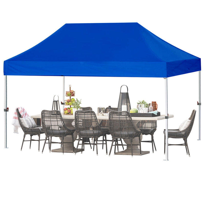 Amaziyah 96'' W x 96'' D Steel Pop-Up Canopy, Khaki, 10ft x 15ft