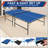 9' Ping Pong Table Set for Outdoor and Indoor, Foldable Table Tennis Table With Net, 2 Paddles, 2 Balls