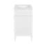 Meuble-lavabo blanc de 30 pouces avec lavabo intégré, armoire en bois massif et panneau de fibres à densité moyenne, console de rangement moderne