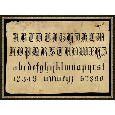 Vintage Alphabet " Vintage Alphabet 3 " Textual Art Print