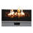 43" Smoked Glass Metal Rectangle Fire Pit-736711511