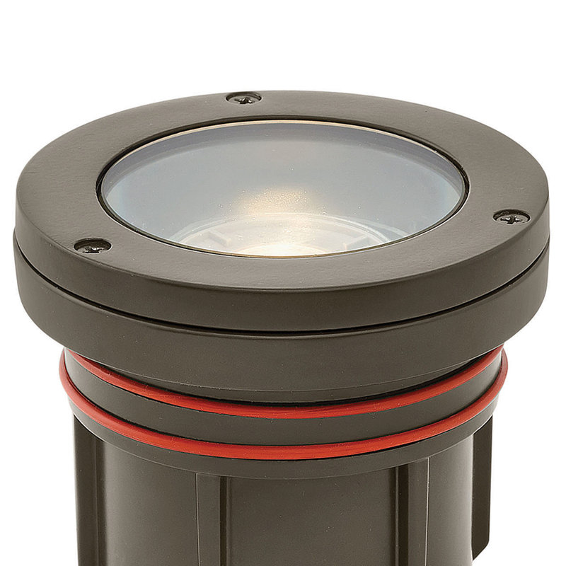 Hinkley Landscape 120V Flat Top Well Light, Brown