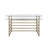 Sandon Glass Top Metal Base Writing Desk