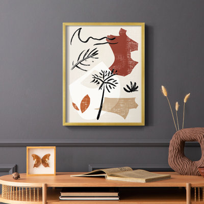 «Soft Palms», reproduction encadrée en bois massif