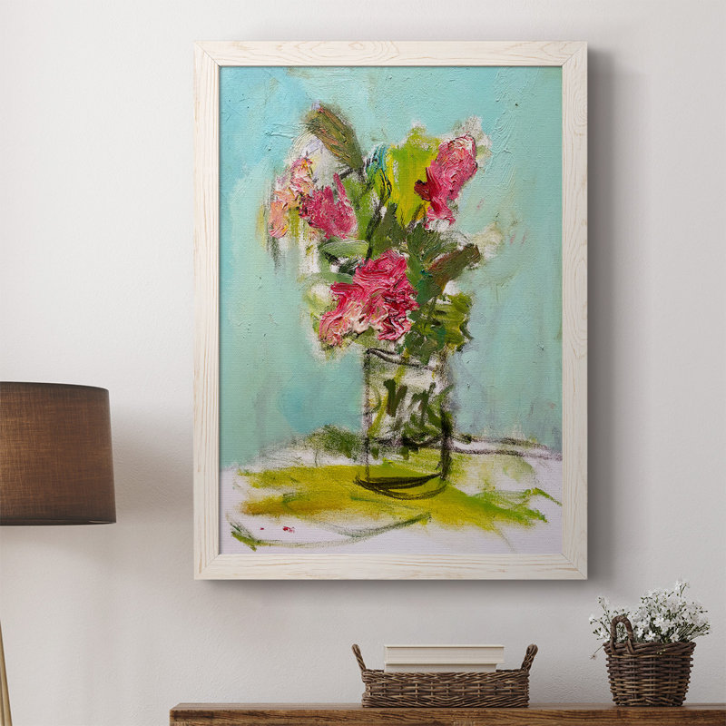 Turquoise Lilly " Turquoise Lilly ", White, 37.5" H x 27.5" W x 1" D