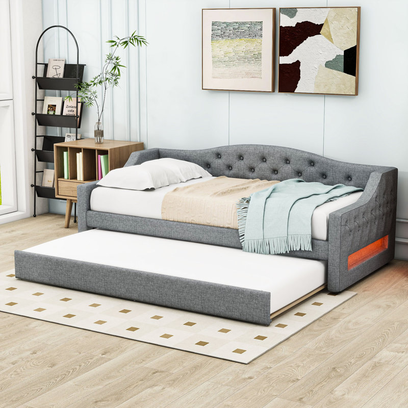 Lit de jour simple Tyanne TG, Gris