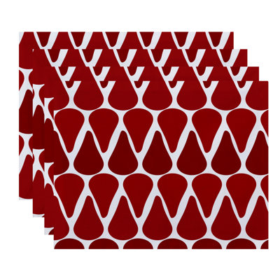 Synthia Polyester Geometric Rectangle Placemat