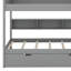 Lit superposé avec rangement et lit gigogne, structure de lit superposé en bois peu encombrante avec tablettes de chevet-303267746-303267747