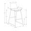 Chaise de bureau, hauteur de bar, debout, bureau d'ordinateur, bureau, aspect cuir blanc, métal blanc, contemporain, moderne-1560789380