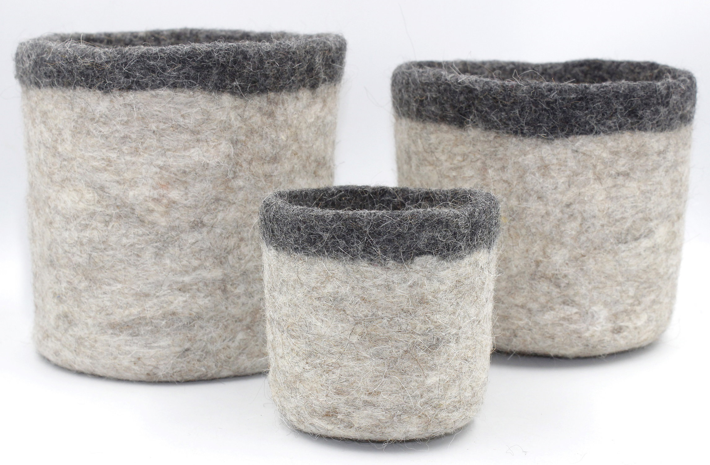 AllModern Tildi 3Piece Sheep Wool Pot Set Wayfair