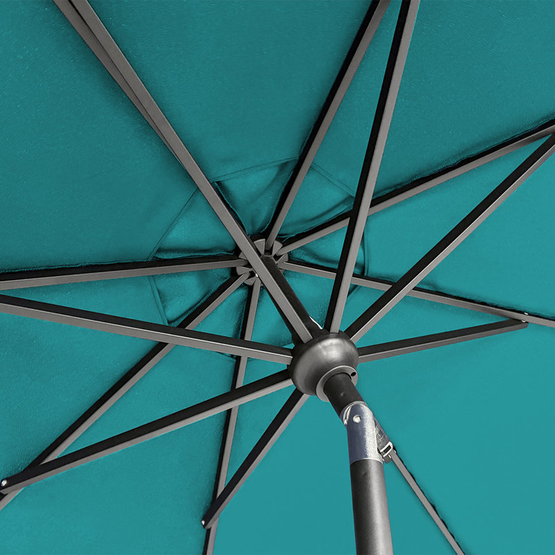  Parasol de patio turquoise 9 pi Linea, Blue