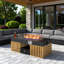Table de foyer d'extérieur rectangulaire de 47,2 pouces avec tiroir de rangement pour terrasse
