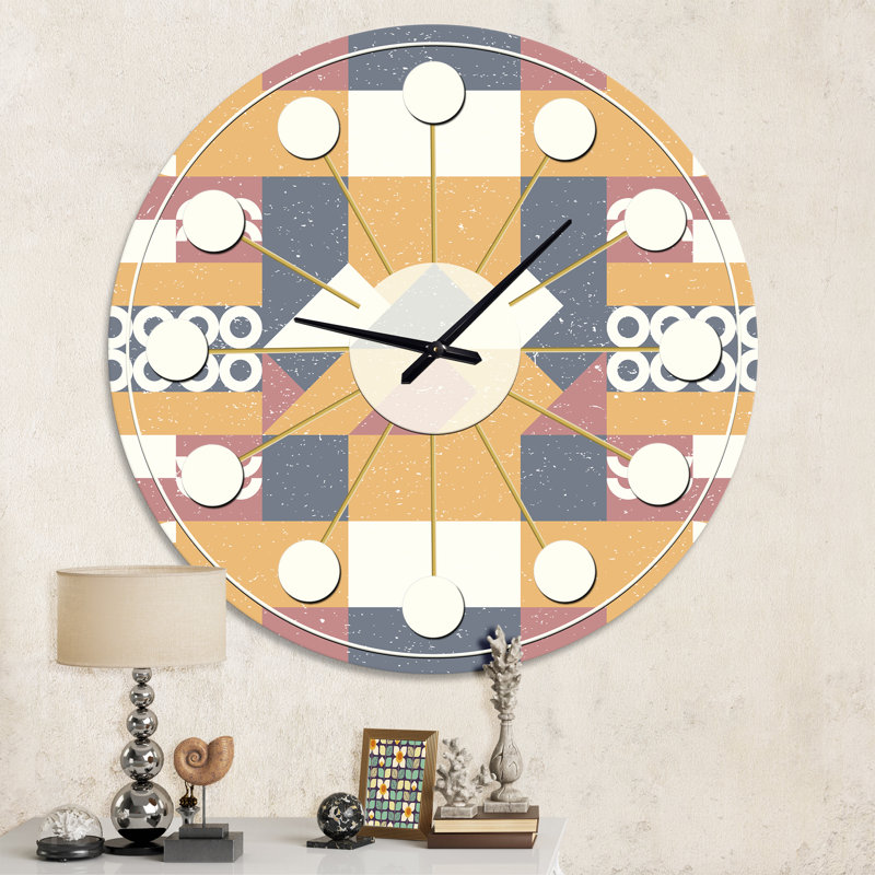 Horloge murale rétro Mid-Century, Moyenne