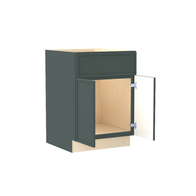 Gallery Express Alton Assembled 24 in W X 24 in D X 34.5 in H Sink Base Kitchen Cabinet with Sft Close in Meadow