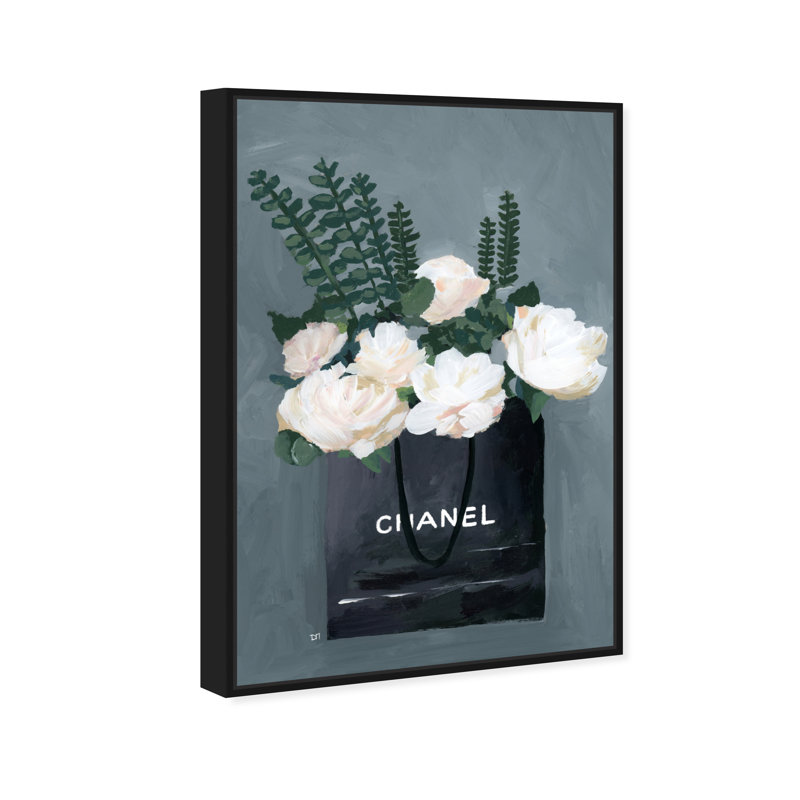 " Floral And Botanical Precious Finds Florals " Painting Print, 30" H x 20" W, Black Framed