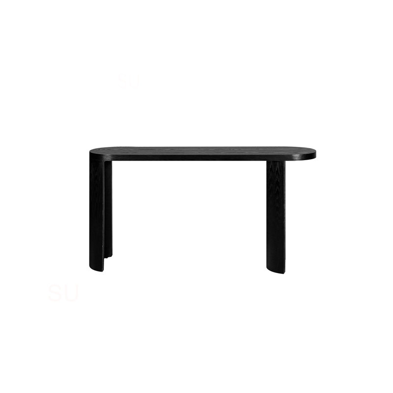 60'' Thick Top Entryway Table, Black